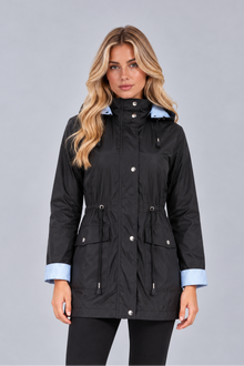 Women’s Hooded Rain Jacket – Water Resistant Lightweight Coat