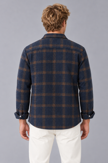Men's Brushed Check Flannel Shirt – Long Sleeve Button-Up
