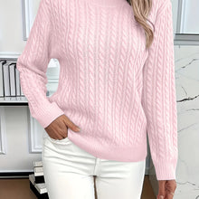 Women's Cable-Knit Round Neck Sweater