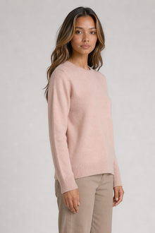 Charlotte women's crewneck jumper in pink – side view