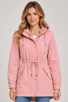 Women's Waterproof Jacket | Hooded Drawstring Parka