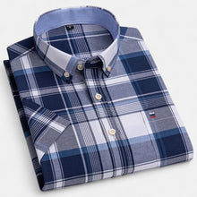 Men's Oxford Cotton Short-Sleeve Summer Shirt