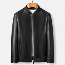Men’s PU Leather Jacket – Stand Collar Autumn Elegance