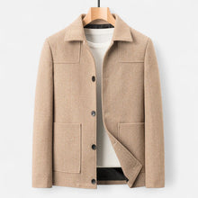Men’s Wool Blend Jacket – Business Lapel Elegance