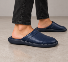 Men's Leather Slippers - Lightweight Indoor & Outdoor Slippers