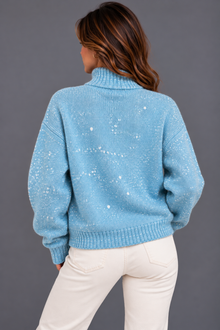 Women's Funny Christmas Jumper – Snowman Face High Neck Knit
