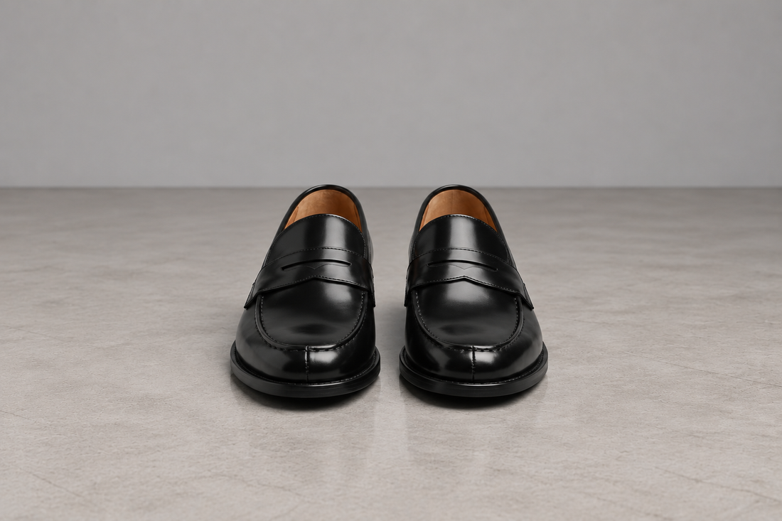 Men's Penny Loafers – Faux Leather Slip-On Loafers with Rubber Sole