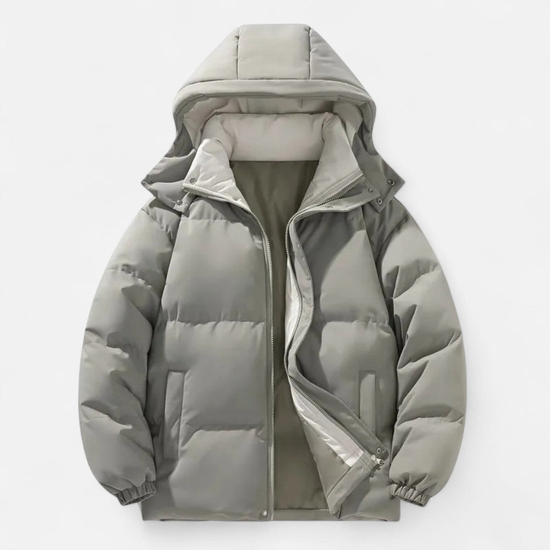 Men’s Detachable-Hood Padded Jacket