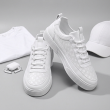 Men's Breathable Mesh Trainers in White – product shot