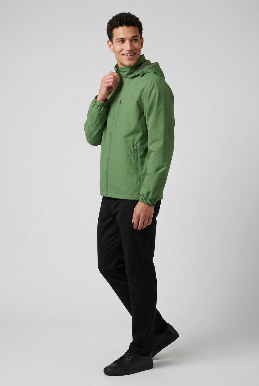 Waterproof Rain Jacket in Parrot Green