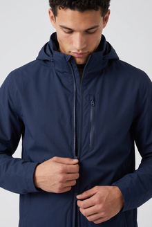 Waterproof Rain Jacket in Blue - detail view