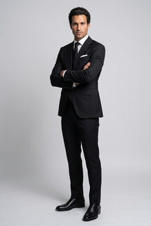 Men's Classic Three Piece Suit in Black