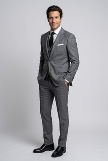 Men's Classic Three Piece Suit in Grey