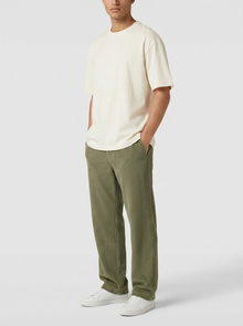 Men's Ribbed Elasticated Waist Trousers in Green