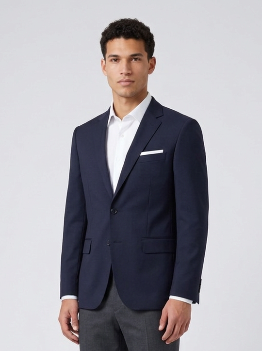 Men's Single Breasted Formal Blazer in Navy