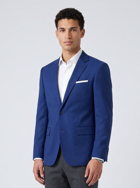 Men's Single Breasted Formal Blazer in Blue