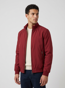 Men's Stand Collar Bomber Jacket in Red