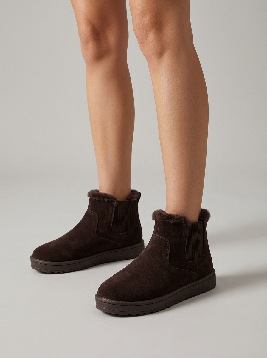 Women's Waterproof Insulated Winter Boots in Dark Brown