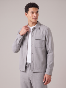 Men's Overshirt Co Ord Set in Light Grey – view 2
