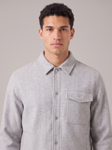 Men's Overshirt Co Ord Set in Light Grey – view 4