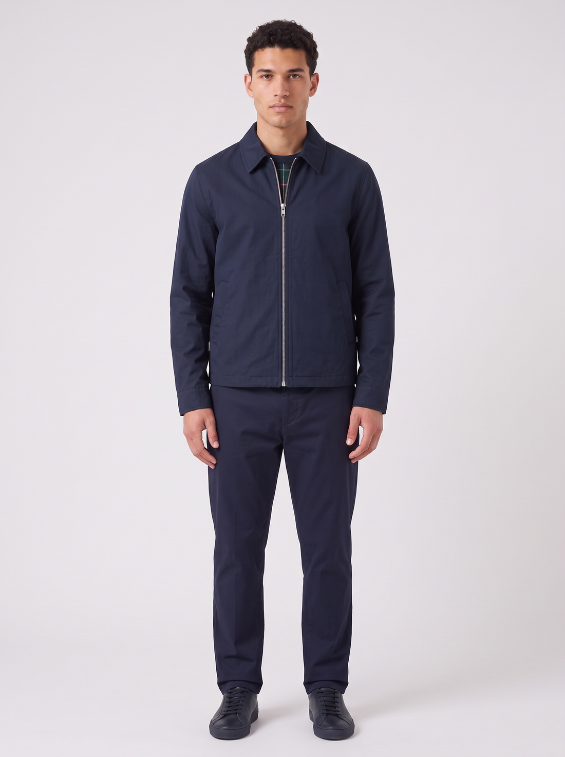 Men's Lightweight Harrington Jacket in Navy