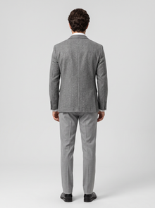 Men's Textured Wool Blend Blazer in Grey – view 3