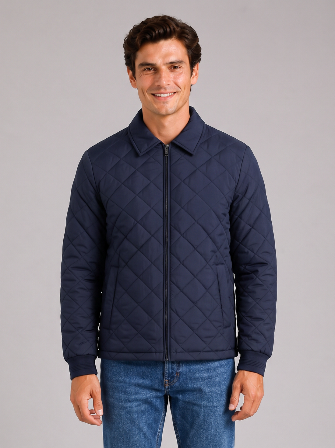 Men's Padded Jacket navy front