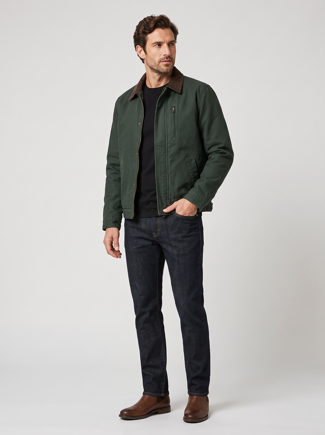 Men's Barn Jacket green front