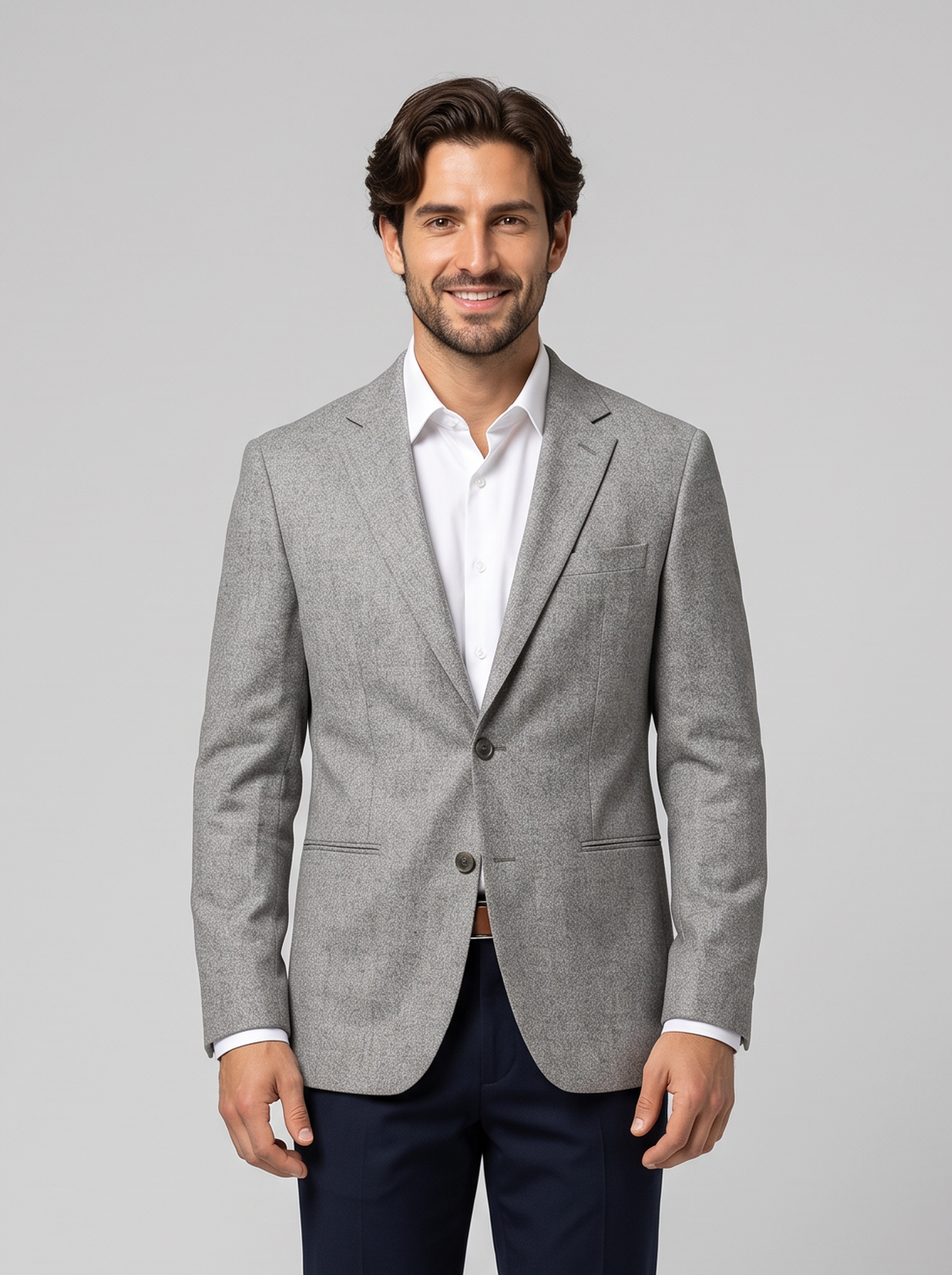 Men's Tailored Blazer light grey front