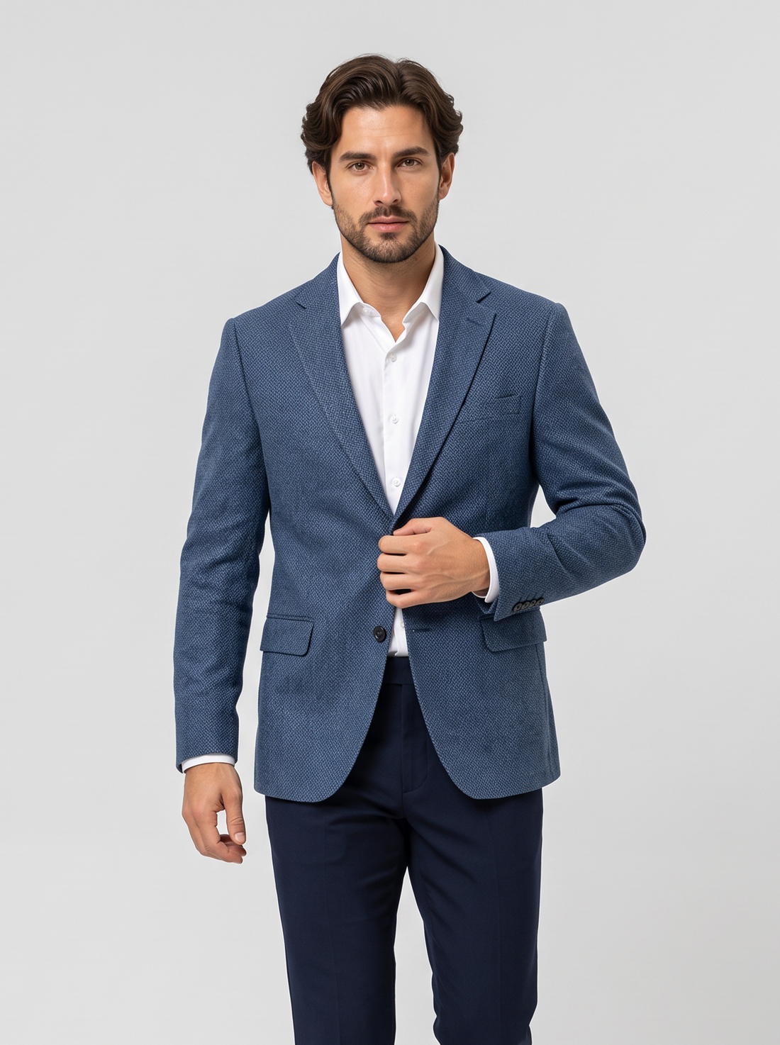 Men's Tailored Blazer blue front