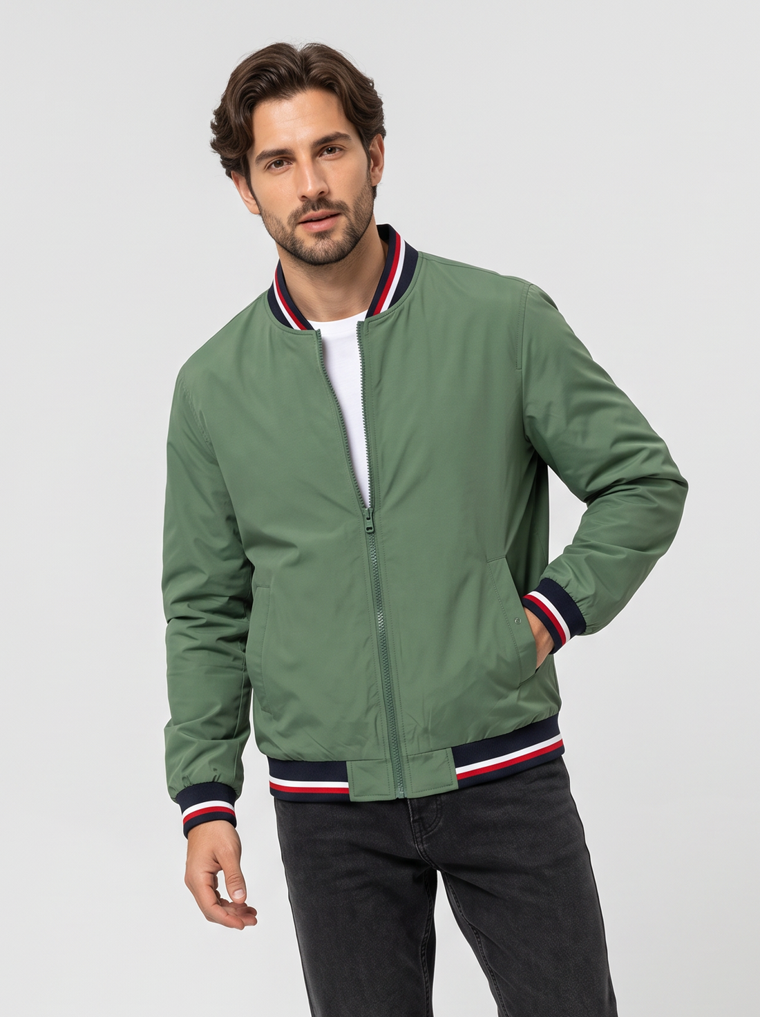 Men's Bomber Jacket green front