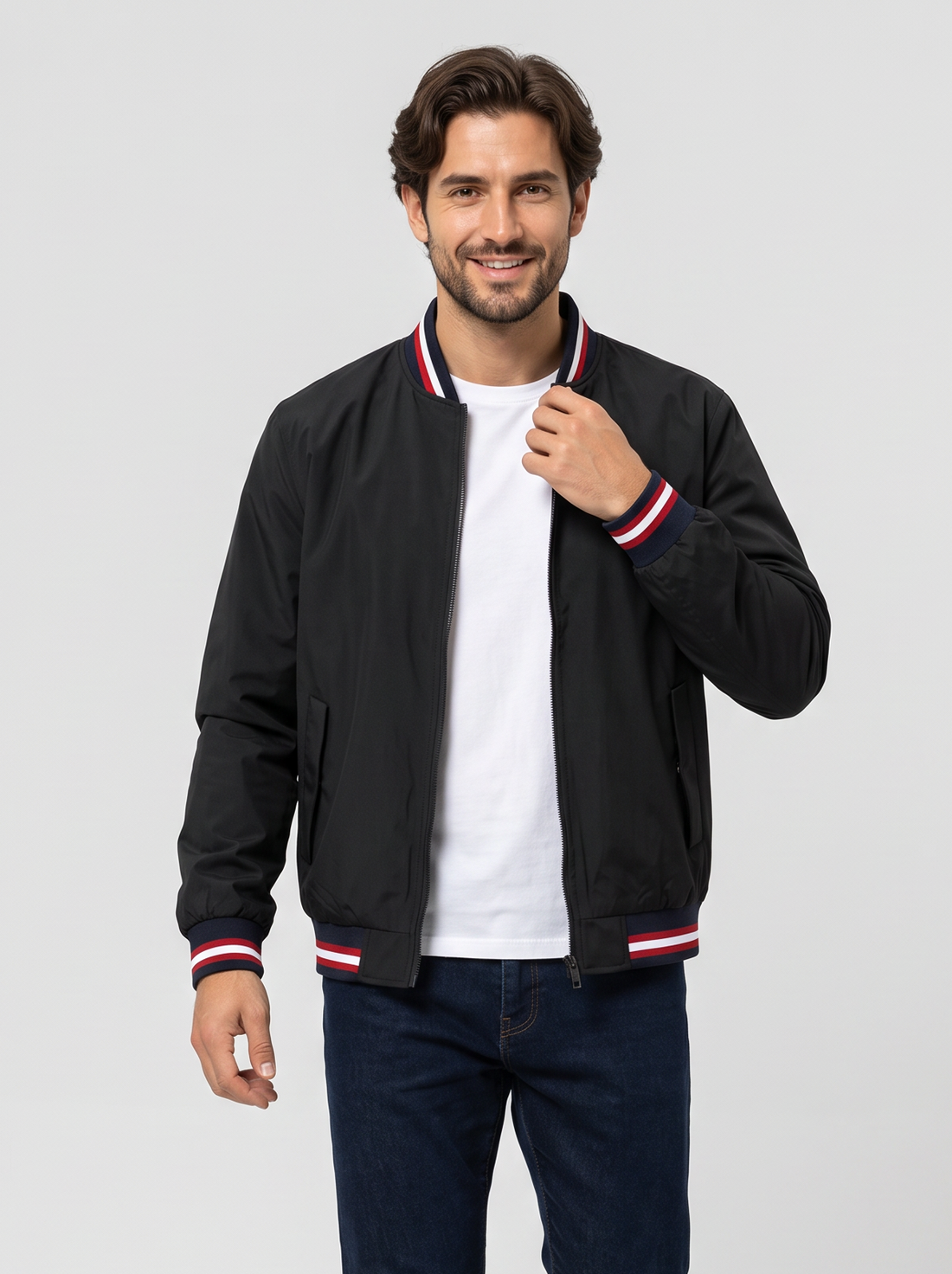 Men's Bomber Jacket black front