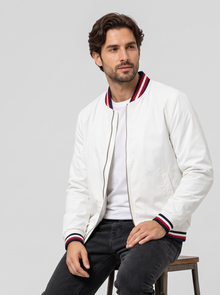 Men's Bomber Jacket white front