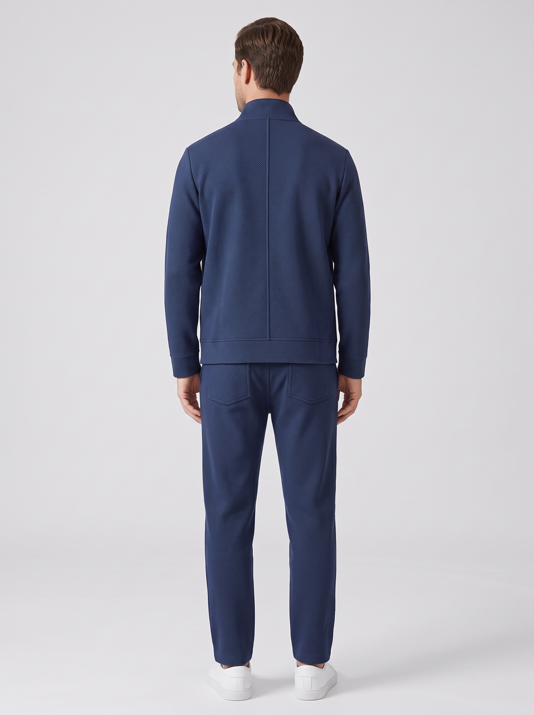 Men's Tracksuit Set – Zip Up Jacket & Joggers in Navy – front view