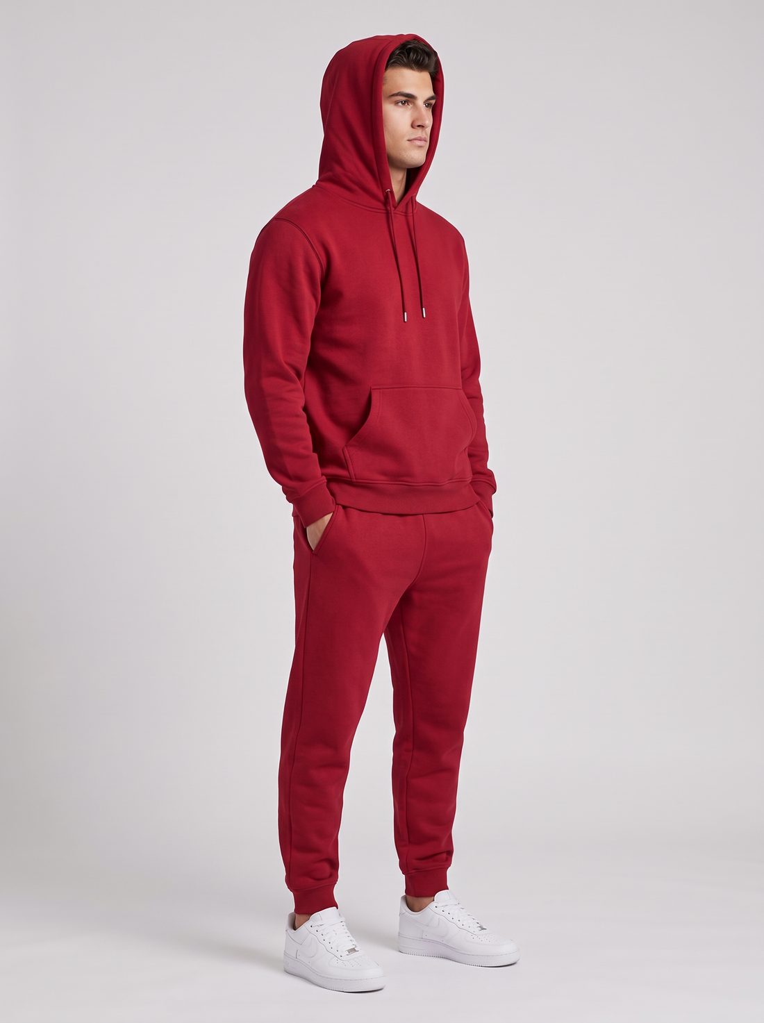 Men's Tracksuit Set – Hoodie & Joggers Two Piece in Red