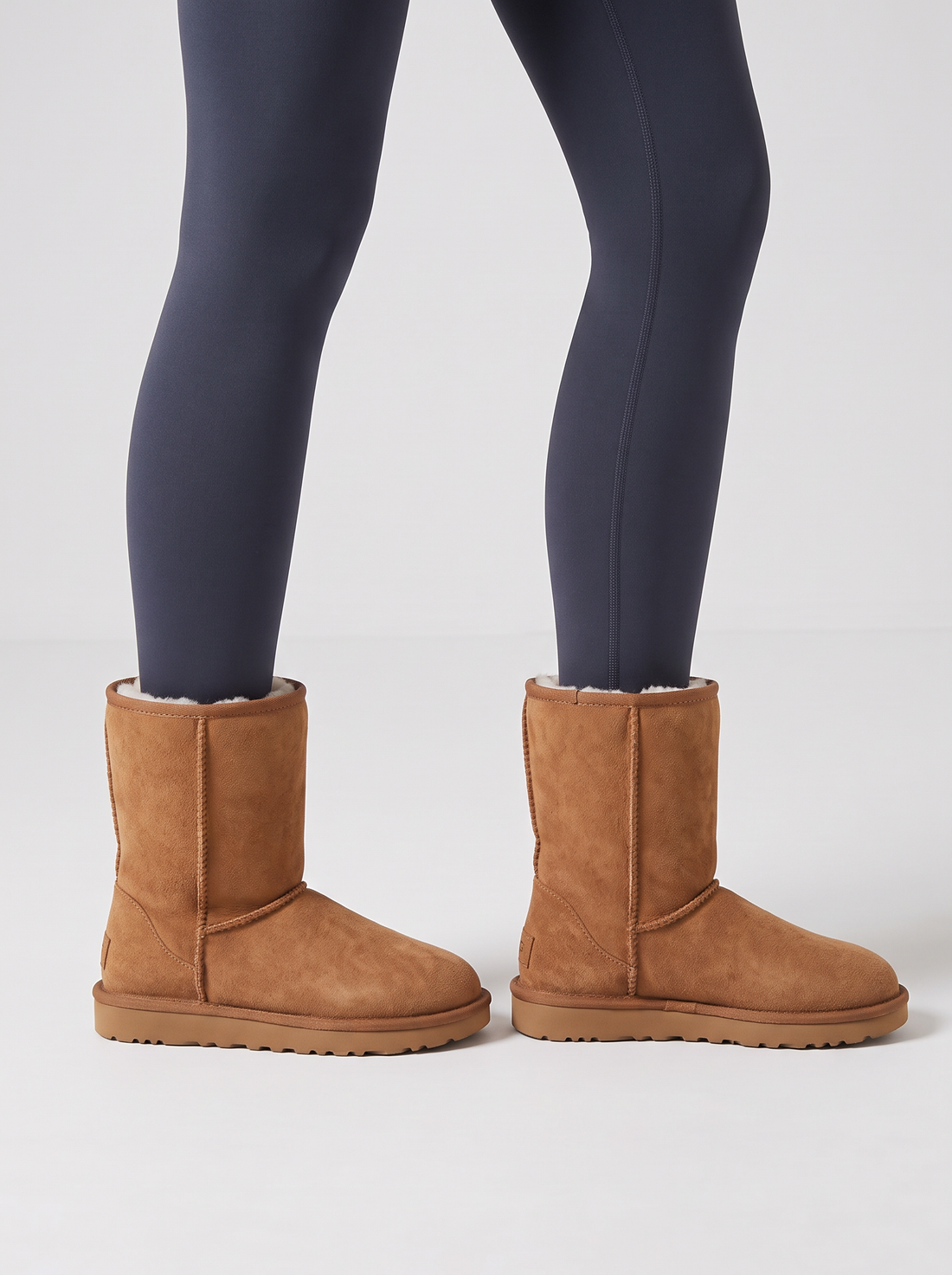 Women's Snow Boots – Plush Lined Mid-Calf Winter Boots in Chestnut – front view