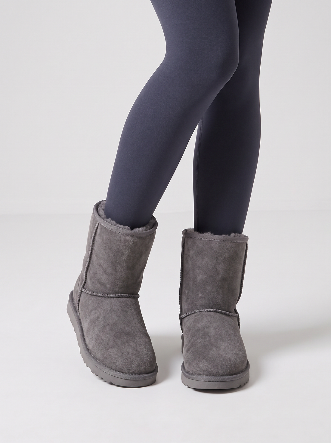 Women's Snow Boots – Plush Lined Mid-Calf Winter Boots in Grey