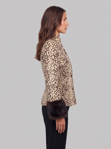 Women's Leopard Print Jacket – side view