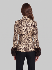 Women's Leopard Print Jacket – back view