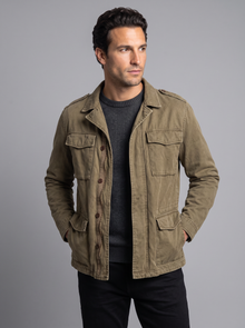 Men's vintage military field jacket in khaki