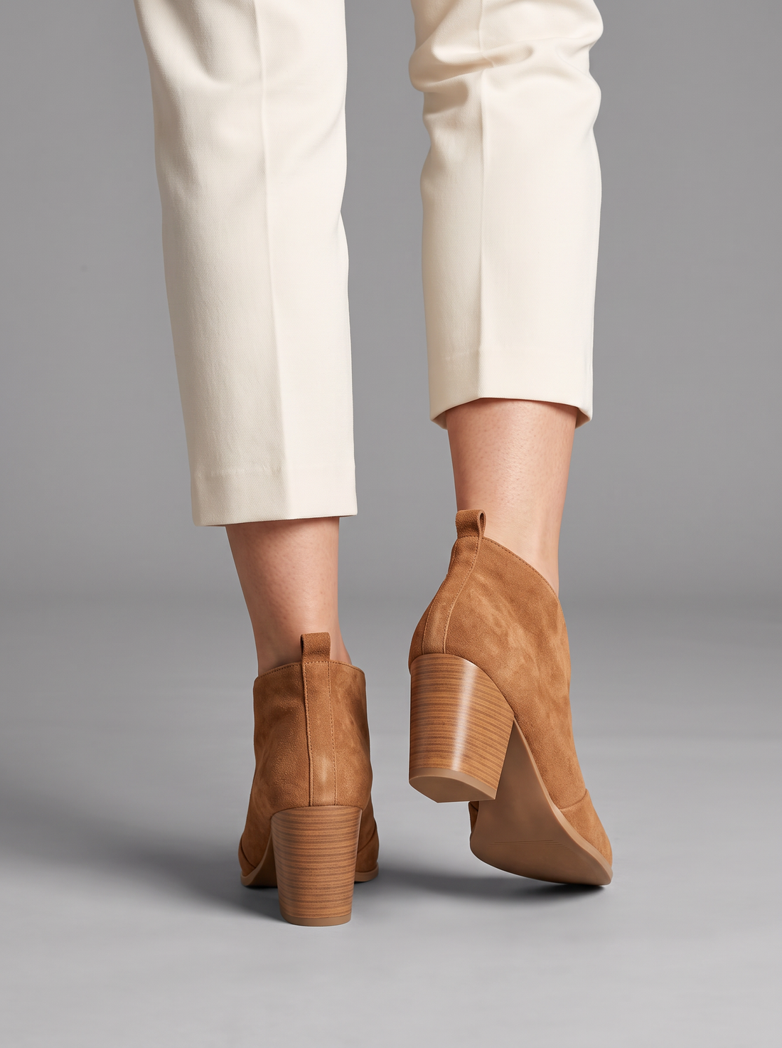 Women's Ankle Boots in Tan – back view