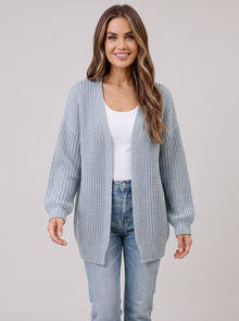 Women's Chunky Knit Cardigan in Grey