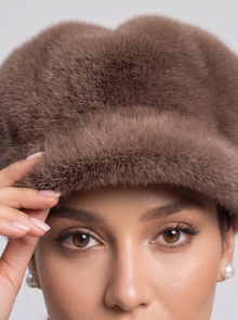 Women's Faux Fur Hat – plush faux fur close-up