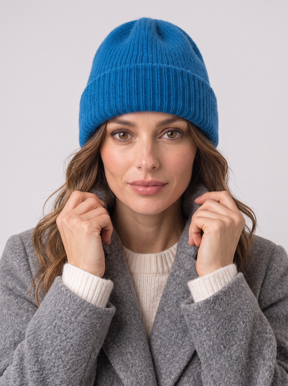 Women's Beanie Hat in Peacock Blue