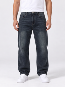 Men's Jeans in Navy – front view