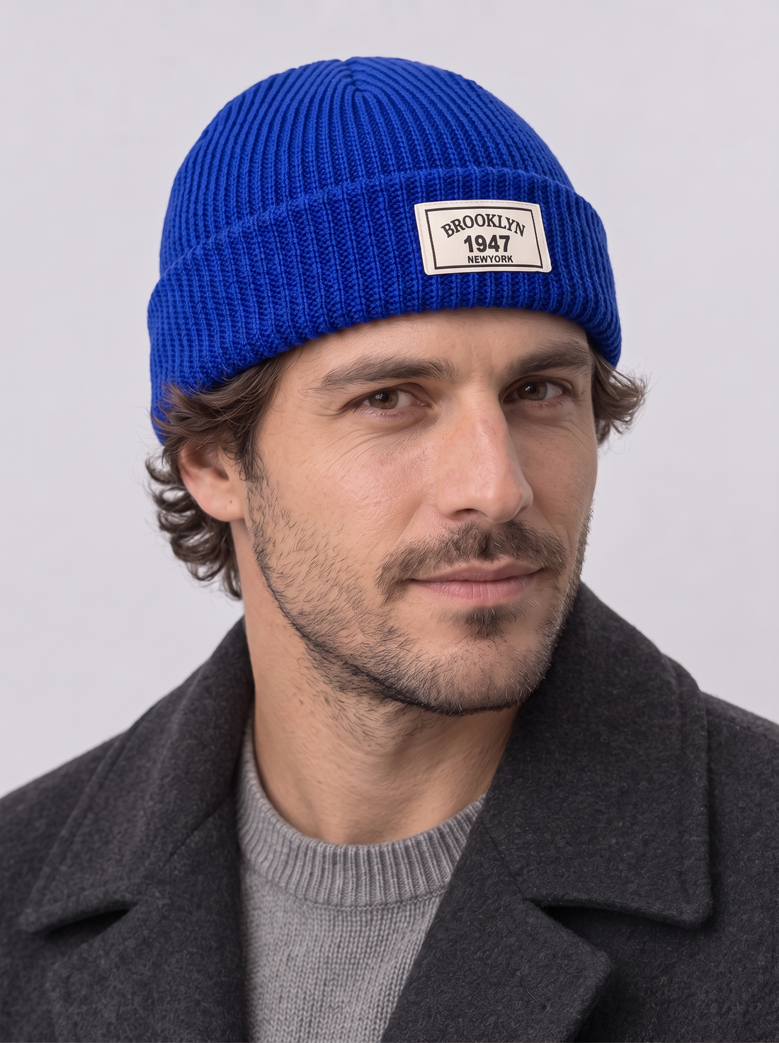 Men's Fisherman Beanie in Royal Blue