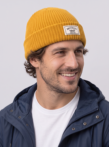 Men's Fisherman Beanie in Yellow