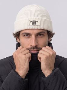 Men's Fisherman Beanie in White