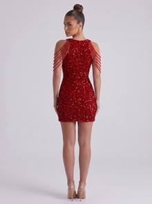 Sequin bodycon mini dress – back view