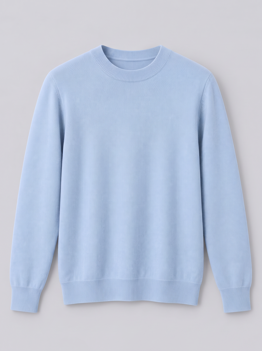 Men's Merino Wool Jumper in Sky Blue – product front view
